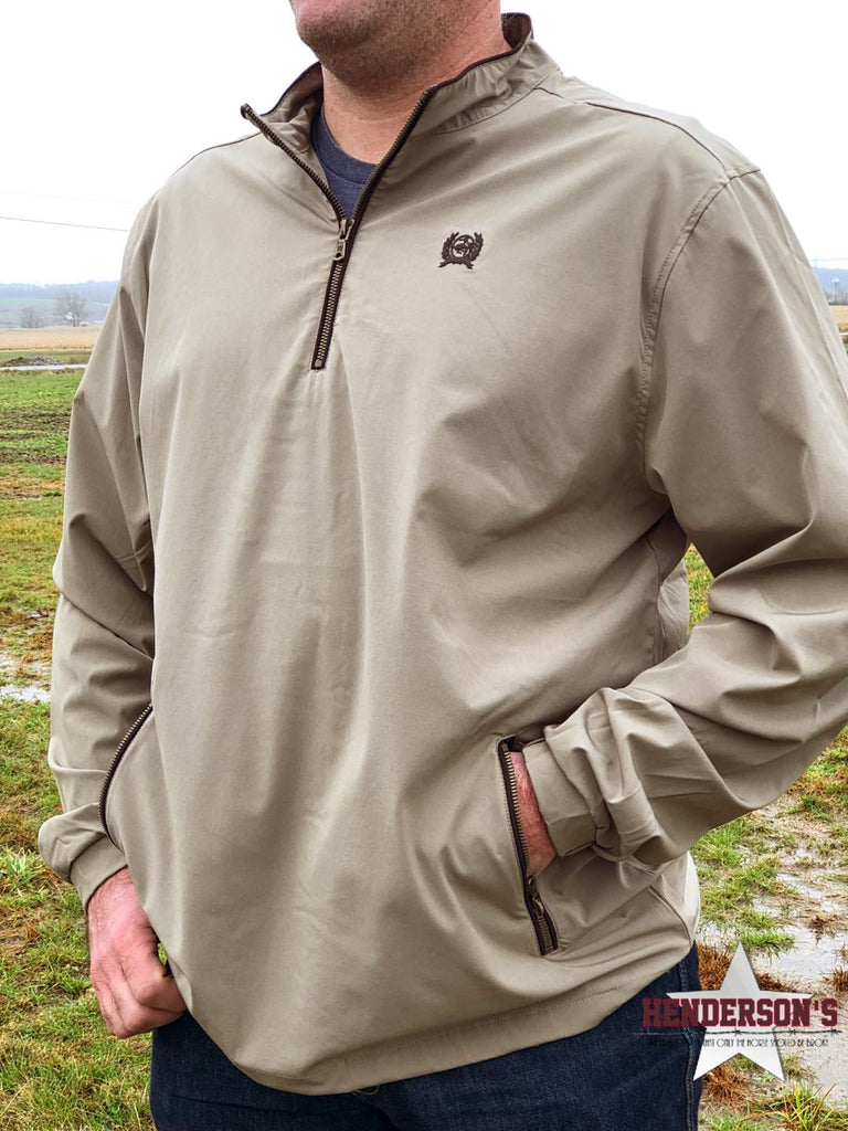 Cinch 1/2 Zip Pullover ~ Stone - Henderson's Western Store