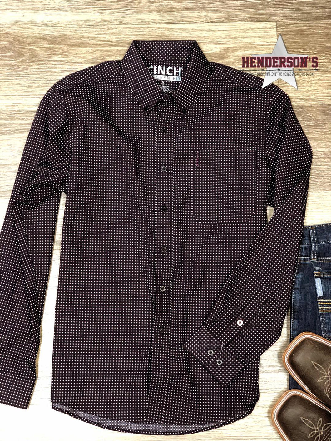 Cinch Modern Fit ~ Black W/Plum - Henderson's Western Store