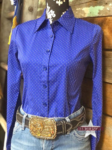 Load image into Gallery viewer, Classic Button Down Shirt ~ Royal Blue Show Shirt Henderson&#39;s Western Store   