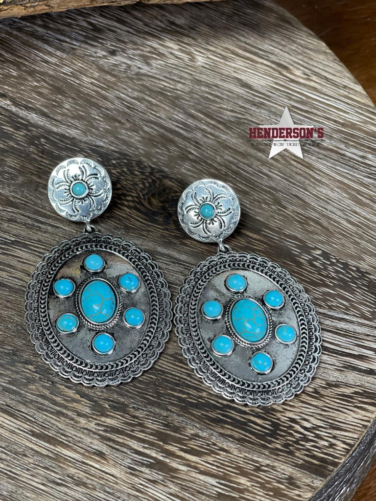 Western Chunky Concho Earrings - Henderson's Western Store