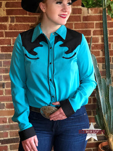 Load image into Gallery viewer, Crepe Western Shirt by Roper - Henderson&#39;s Western Store