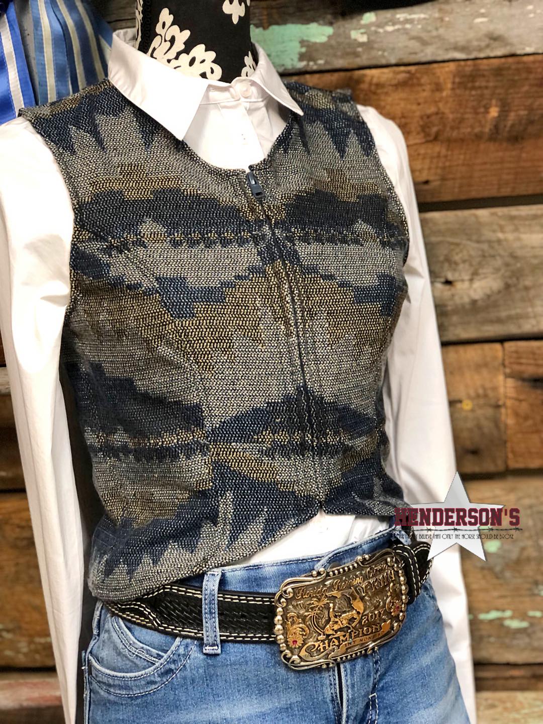 Wool Buckle Crop ~ Denim Blue - Henderson's Western Store