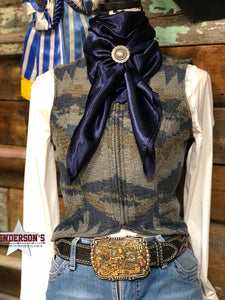 Load image into Gallery viewer, Wool Buckle Crop ~ Denim Blue - Henderson&#39;s Western Store