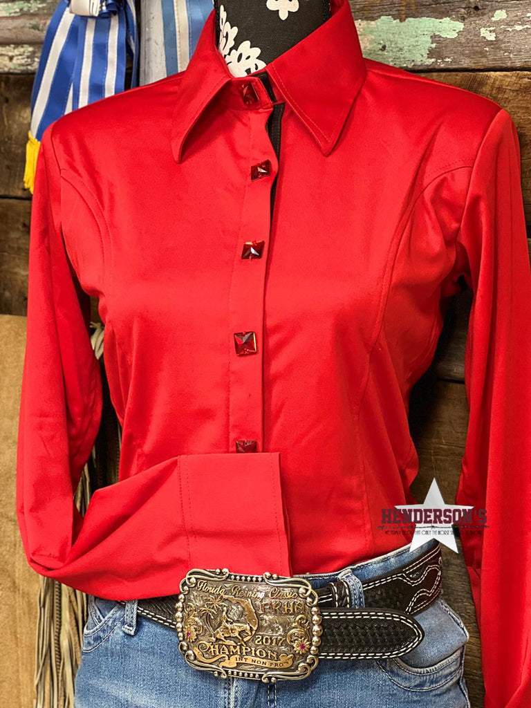 DIY Conceal Zipper Show Shirt ~ Red - Henderson's Western Store