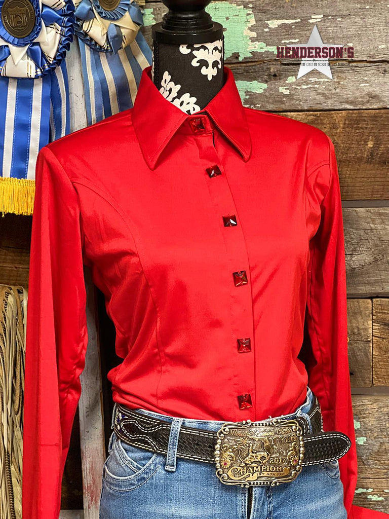 DIY Conceal Zipper Show Shirt ~ Red - Henderson's Western Store