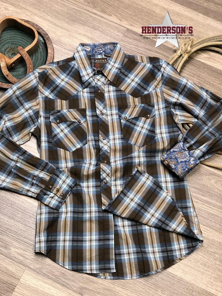 Men's Crossing Dobby Plaid - Henderson's Western Store