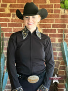 Elite Bling Collar Show Shirt ~ Gold - Henderson's Western Store