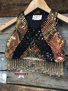 Load image into Gallery viewer, Fancy Fern Youth &quot;Mini&quot; Bolero ~ Clear Fringe Children&#39;s Show Wear Cowgirl Junk Co. Medium  