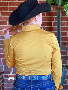Load image into Gallery viewer, Solid Button Down Shirts ~ Gold - Henderson&#39;s Western Store