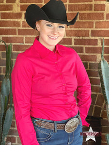 Load image into Gallery viewer, Solid Button Down Shirts ~ Hot Pink - Henderson&#39;s Western Store