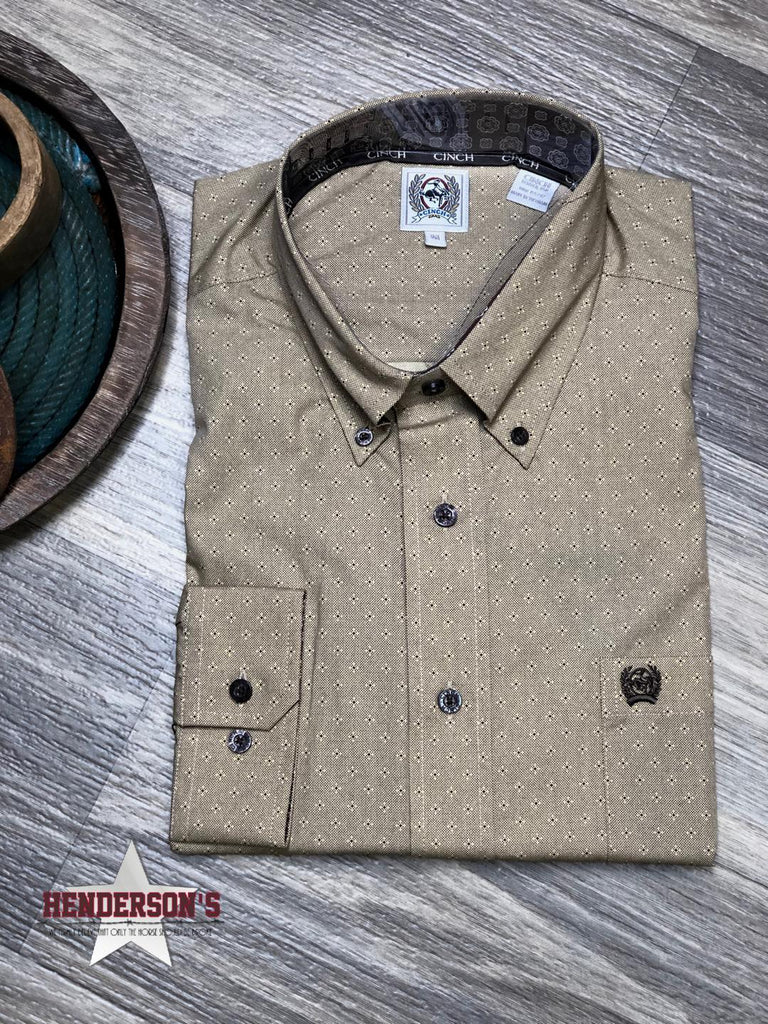 Cinch Plain Weave Print ~ Khaki - Henderson's Western Store