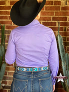 Solid Button Down Shirts ~ Lilac - Henderson's Western Store