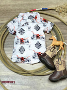 Aztec Longhorn Button Up - Henderson's Western Store