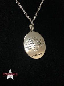 Load image into Gallery viewer, Lords Prayer Necklace Jewelry Cowgirl Junk Co.   