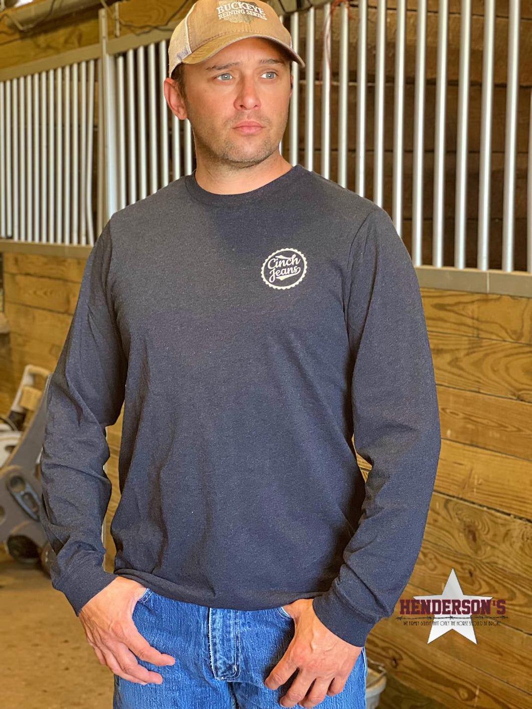 Cinch Long Sleeve Tee ~ Navy - Henderson's Western Store