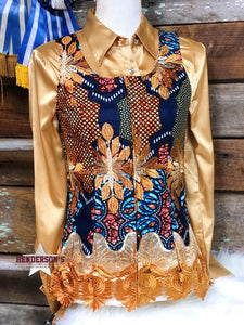 Load image into Gallery viewer, Mary Be Golden Show Vest Vest Cowgirl Junk   