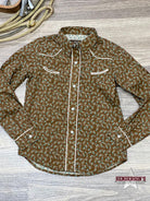 Girl's Vintage Mini Floral Print by Roper ~ Brown - Henderson's Western Store