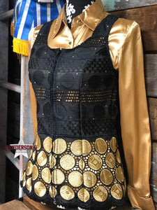 Load image into Gallery viewer, Gold Coin Show Vest Vest Cowgirl Junk Co.   