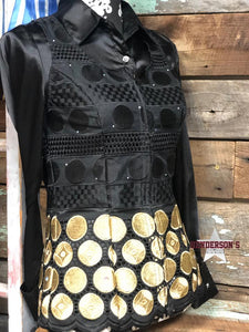 Load image into Gallery viewer, Gold Coin Show Vest Vest Cowgirl Junk Co.   