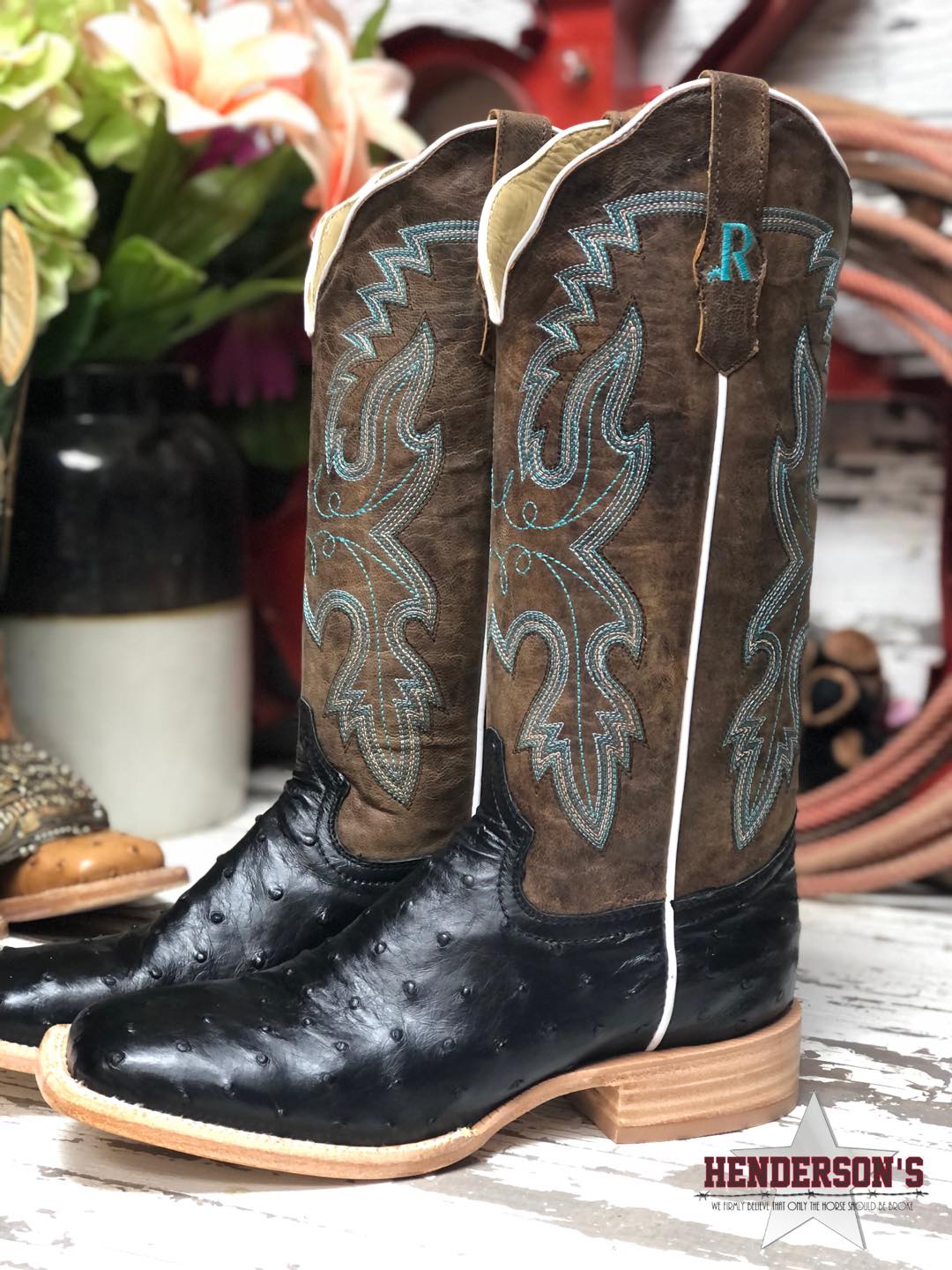 Black & White Bruciato Full Quill Women's Boots R. Watson   