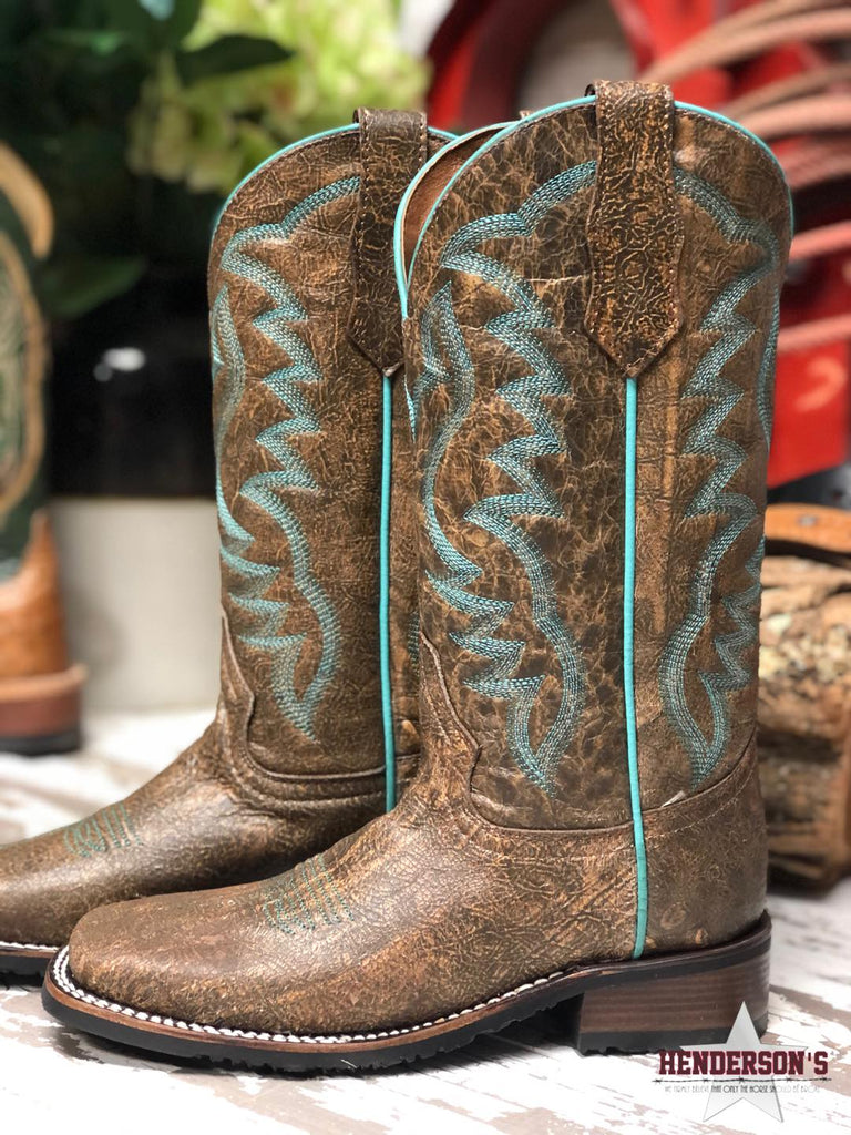 Peanut Turquoise Embroidered Women's Boots Corral   