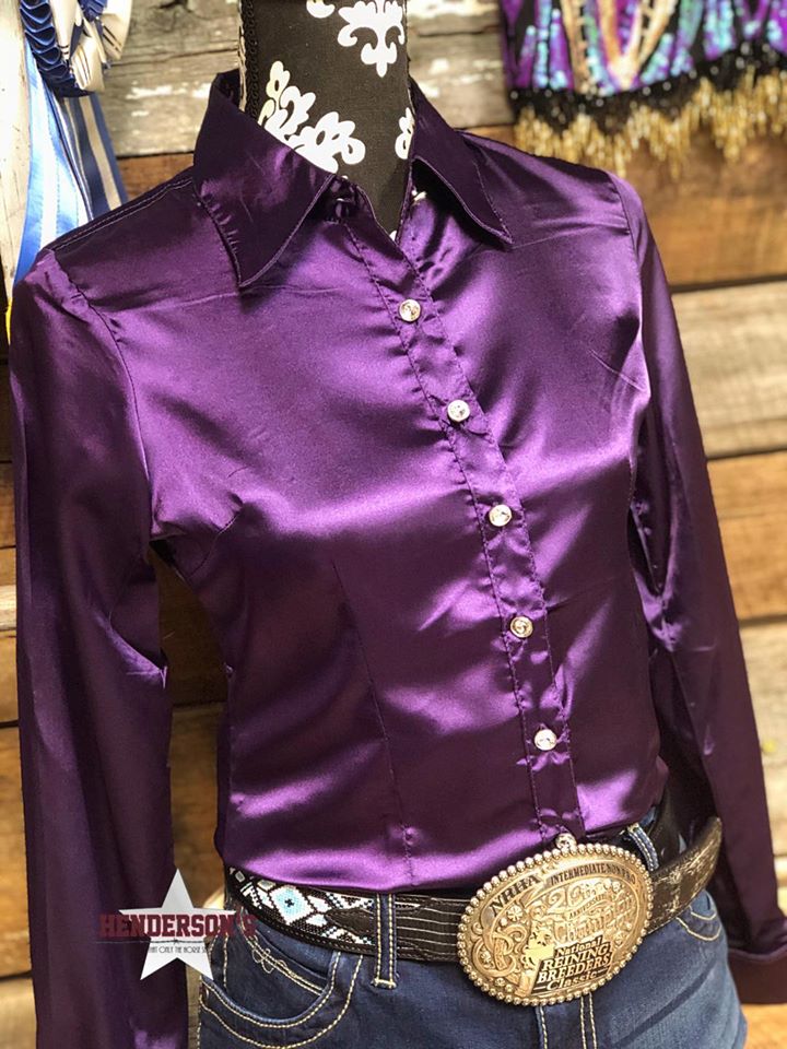 Silk Winning Show Shirt ~ Purple Show Shirt Henderson's western wear   