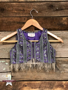 Load image into Gallery viewer, Purple Stripes Youth &quot;Mini&quot; Bolero Children&#39;s Show Wear Cowgirl Junk Co.   