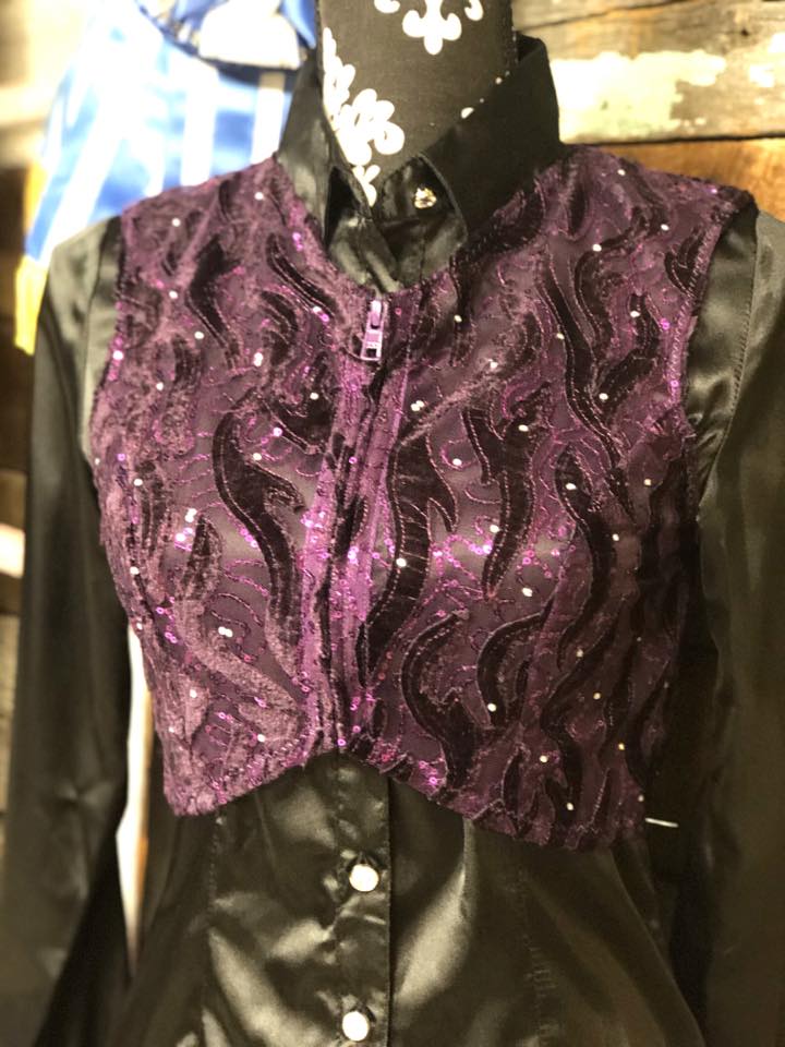 Purple Velvet Bolero Vest Cowgirl Junk Co.   