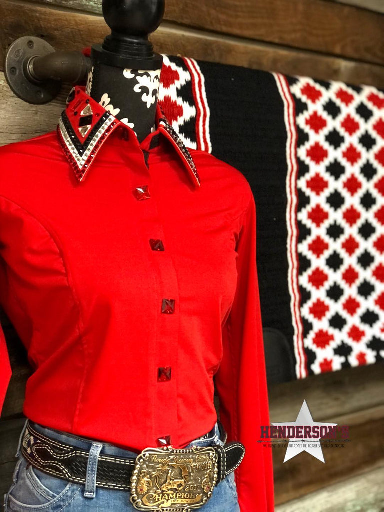 Conceal Zipper Show Shirt - Red - Henderson's Western Store