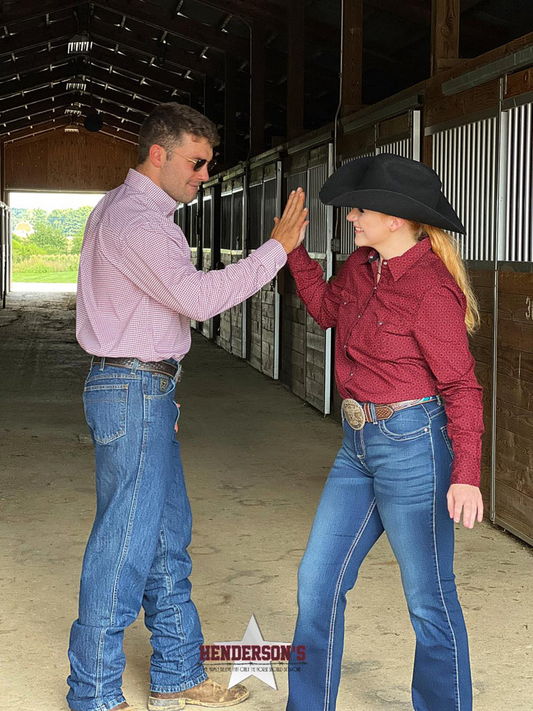 Men's George Strait Dress Shirt ~ Red - Henderson's Western Store