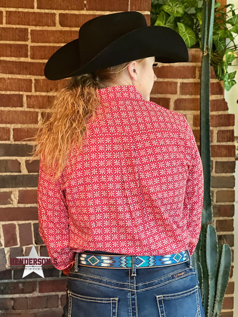 Ladies Cinch Arenaflex ~ Red Print - Henderson's Western Store