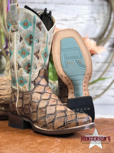 Load image into Gallery viewer, Big Bass Aztec Boot - Henderson&#39;s Western Store