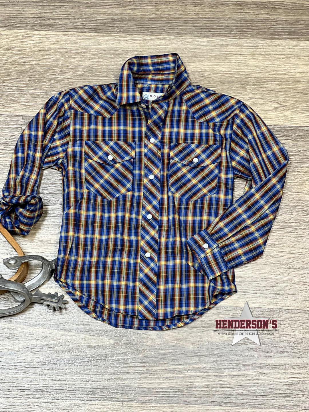 Boy's Royal Woven Plaid - Henderson's Western Store