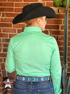 Load image into Gallery viewer, Solid Button Down Shirts ~ Seafoam - Henderson&#39;s Western Store