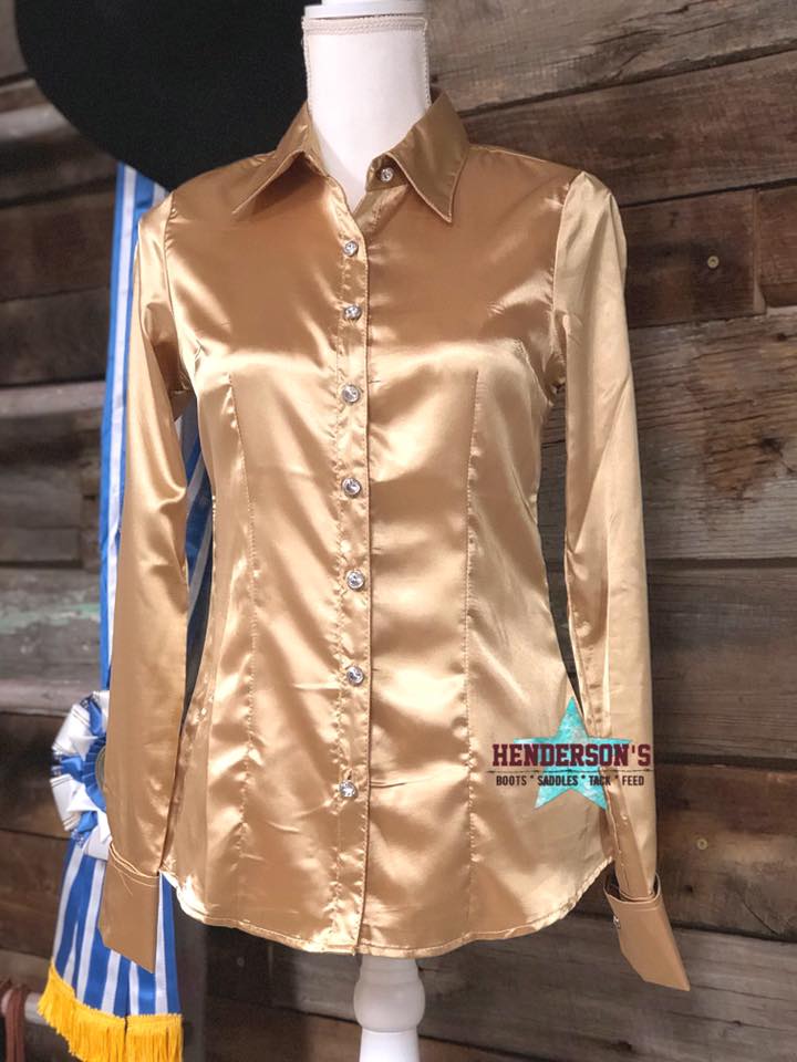 Silk Winning Show Shirt ~ Gold Show Shirt Henderson's Western Store   