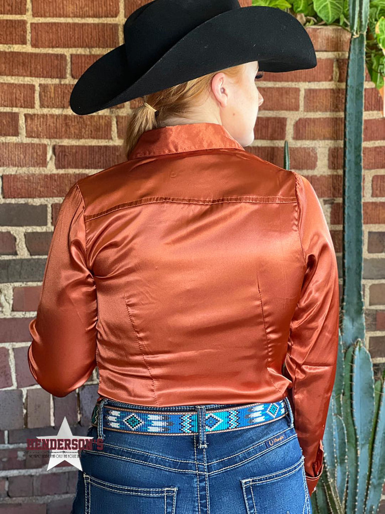 Silk Winning Show Shirt ~ Copper Show Shirt Henderson's western wear   