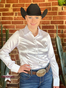 Load image into Gallery viewer, Silk Winning Show Shirt ~ White Show Shirt Henderson&#39;s Western Store   
