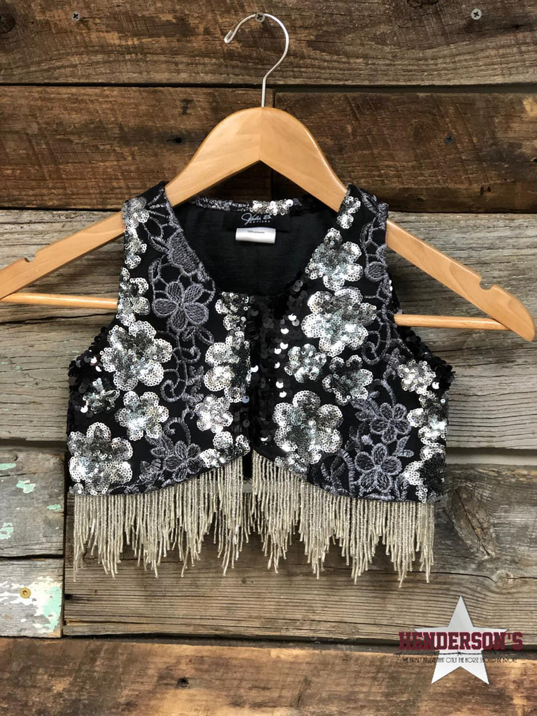 Silver Pathways Youth "Mini" Bolero ~ Silver Beaded Fringe - Henderson's Western Store