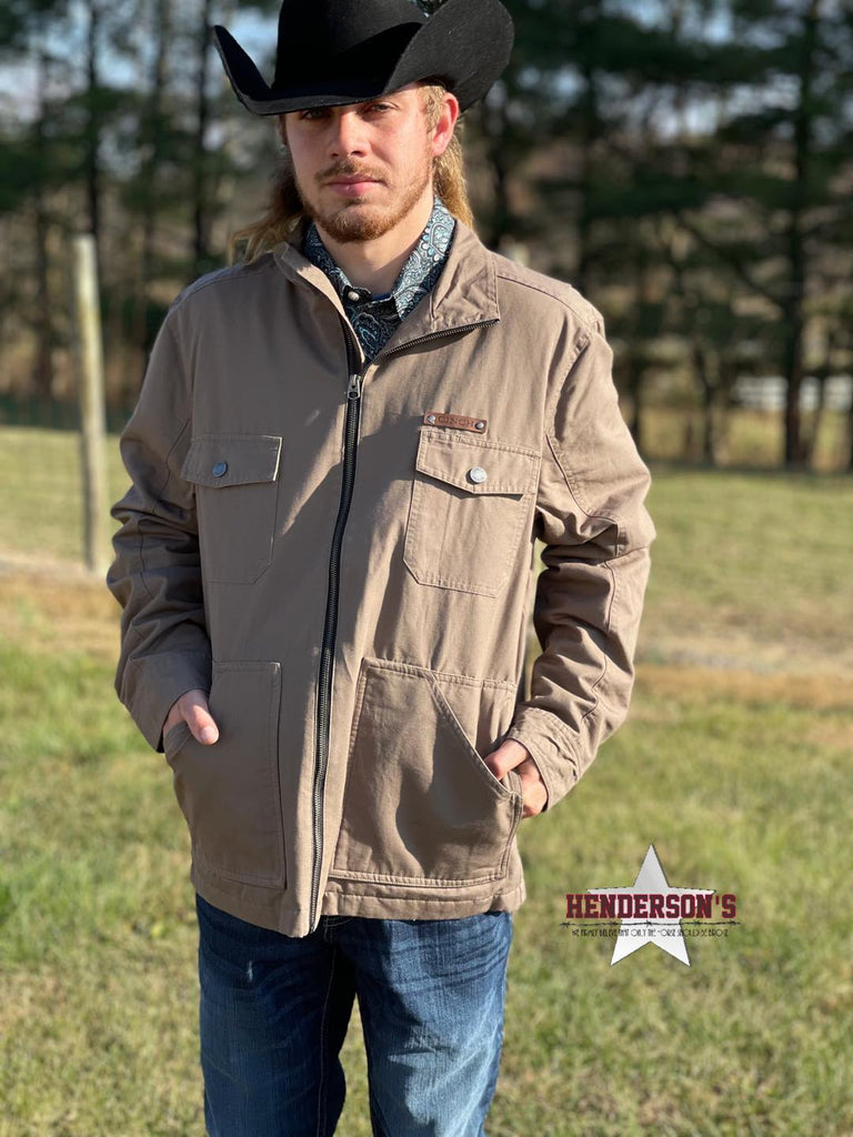 Men's Cinch Canvas Jacket ~ Stone - Henderson's Western Store