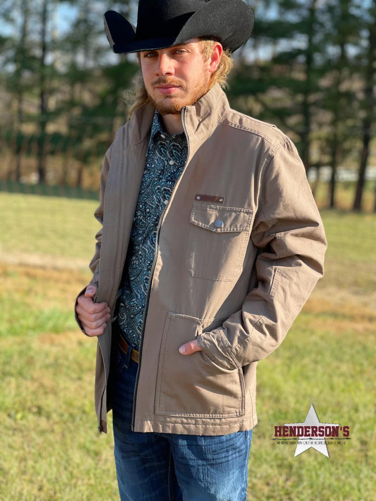 Men's Cinch Canvas Jacket ~ Stone - Henderson's Western Store