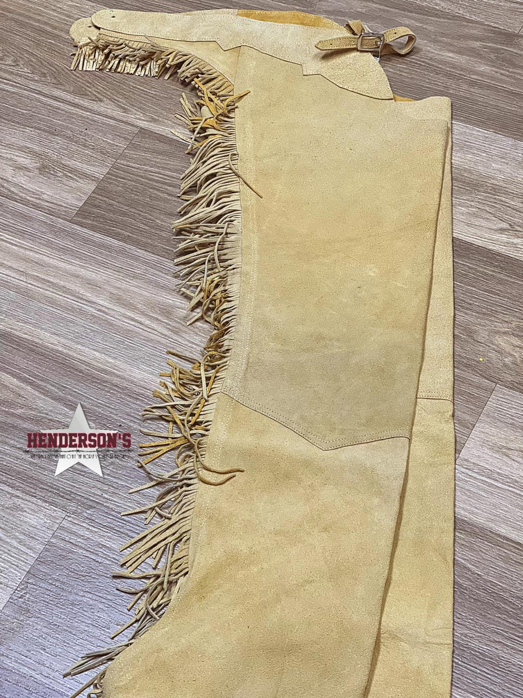 Suede Leather Chaps ~ Tan - Henderson's Western Store
