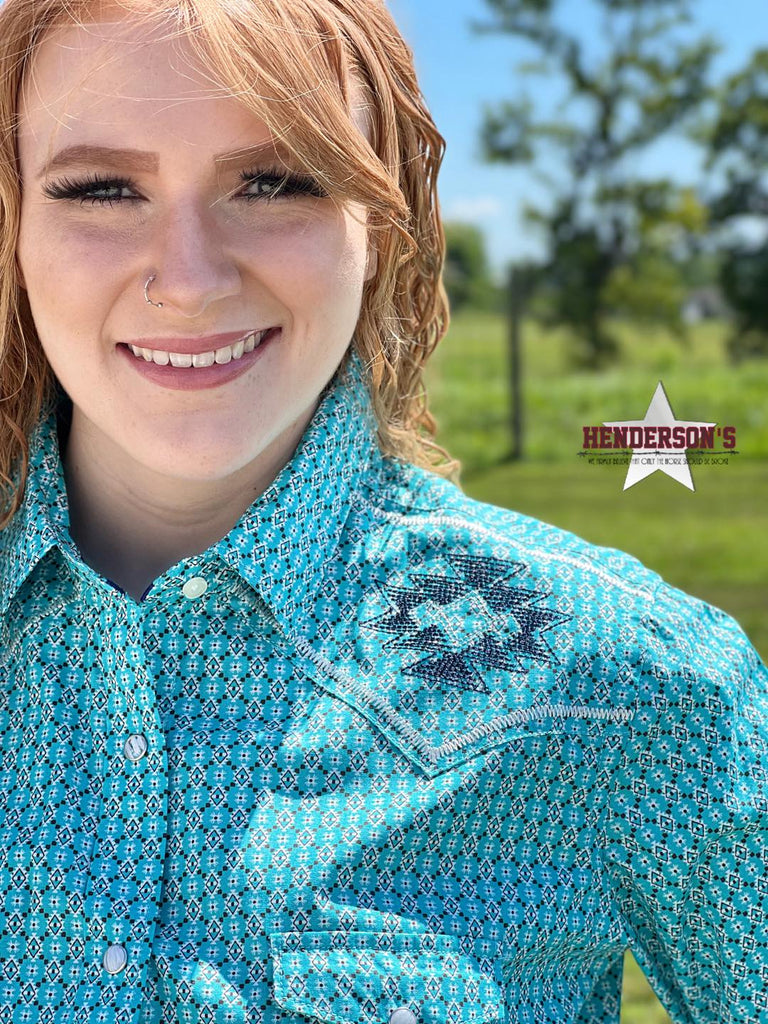 Rough Stock For Her - Turquoise Print - Henderson's Western Store