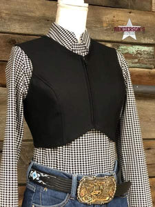 Load image into Gallery viewer, DIY Ultimate Bolero ~ Black Red &amp; Royal Vest Cowgirl Junk Co. Black X-Small 