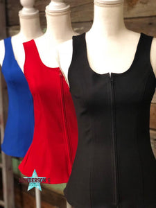 Load image into Gallery viewer, DIY Ultimate Vest ~ Black Red Royal &amp; Navy vest Cowgirl Junk   
