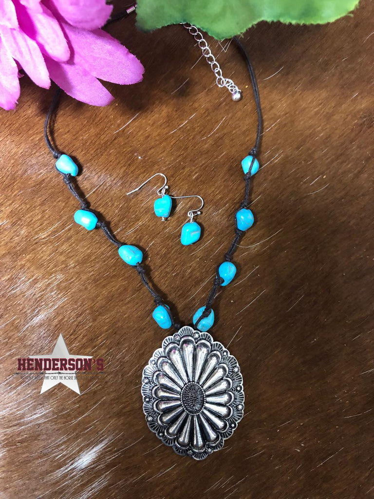 Western Semi Stone Concho Set ~ Turquoise Jewelry Cowgirl Junk Co.   