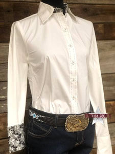 Load image into Gallery viewer, Buckstitch Show Shirt Show Shirt Royal Highness White Small 