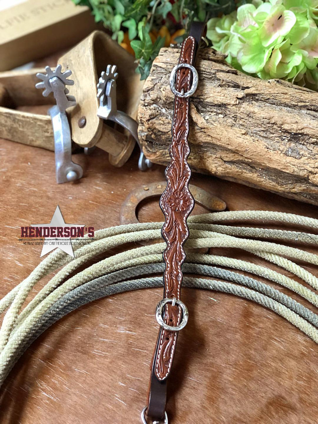 Leather Floral Wither Strap - Henderson's Western Store