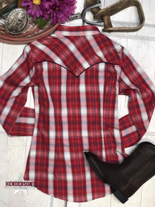 Load image into Gallery viewer, Wrangler Retro Red Plaid Women&#39;s Tops Wrangler   